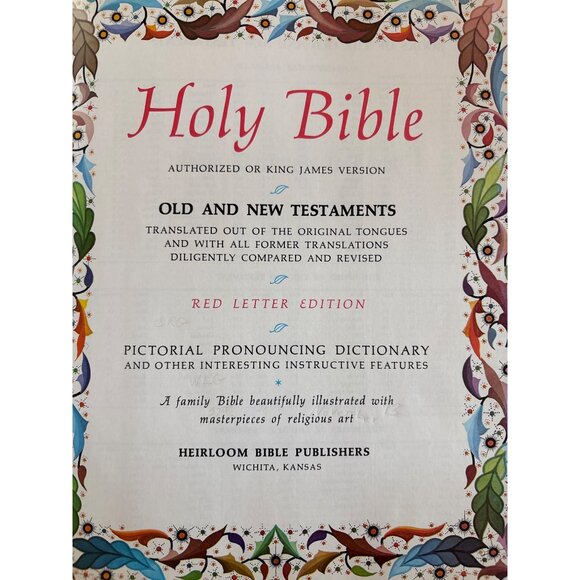 Masonic Bible King James Version Illustrations & Historical Masonic Features - Picture 2 of 16